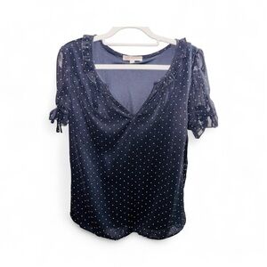 Black Polka Dot Blouse